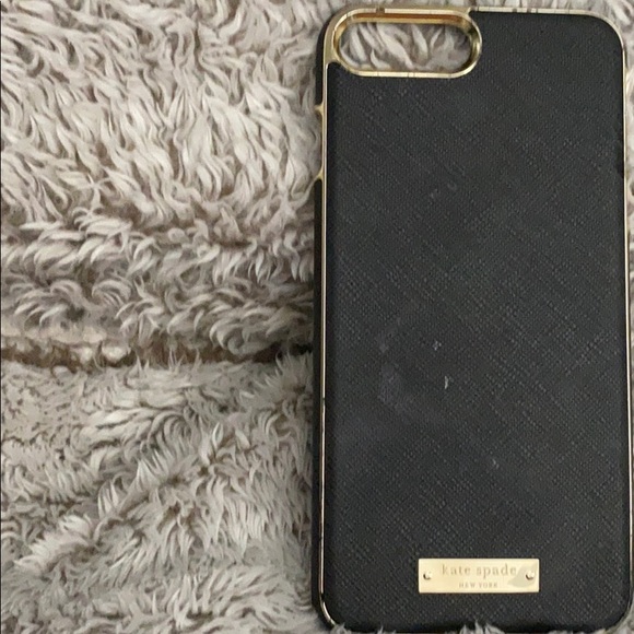 Kate Spade Black Saffiano Gold Plate iPhone case - Picture 4 of 7
